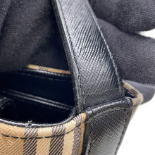 Load image into Gallery viewer, BURBERRY Check Shoulder Bag Brown/Black Canvas Leather