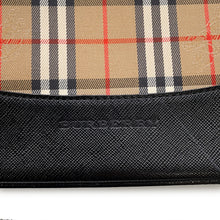 Load image into Gallery viewer, BURBERRY Check Shoulder Bag Brown/Black Canvas Leather