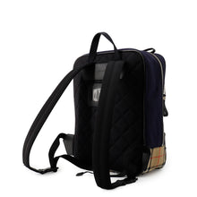 将图像加载到图库查看器中,BURBERRY Check Backpack Beige/Blue/Khaki Nylon