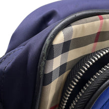 将图像加载到图库查看器中,BURBERRY Check Backpack Beige/Blue/Khaki Nylon