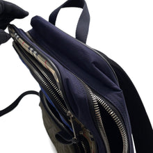 将图像加载到图库查看器中,BURBERRY Check Backpack Beige/Blue/Khaki Nylon