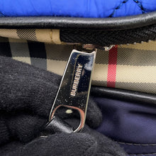将图像加载到图库查看器中,BURBERRY Check Backpack Beige/Blue/Khaki Nylon