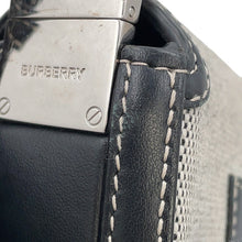 将图像加载到图库查看器中,BURBERRY Olympia Half Moon Shoulder Bag Black/Gray8039779 Canvas Leather Size Small