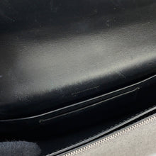将图像加载到图库查看器中,BURBERRY Olympia Half Moon Shoulder Bag Black/Gray8039779 Canvas Leather Size Small