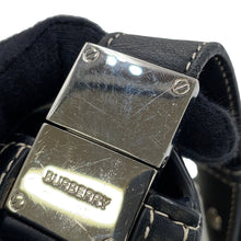 将图像加载到图库查看器中,BURBERRY Olympia Half Moon Shoulder Bag Black/Gray8039779 Canvas Leather Size Small
