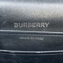 将图像加载到图库查看器中,BURBERRY Olympia Half Moon Shoulder Bag Black/Gray8039779 Canvas Leather Size Small