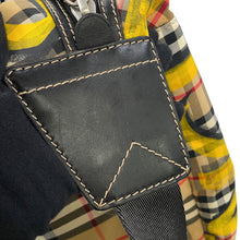 Load image into Gallery viewer, BURBERRY SONNY Vintage Check Print Crossbody Bag Beige/Yellow/Black40742141 Nylon Leather Size Large