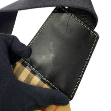 将图像加载到图库查看器中,BURBERRY SONNY Vintage Check Print Crossbody Bag Beige/Yellow/Black40742141 Nylon Leather Size Large