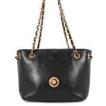 Load image into Gallery viewer, Gianni Versace Medusa Chain Tote Bag Black1021383-1A15033 Leather Size Small