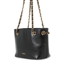 Load image into Gallery viewer, Gianni Versace Medusa Chain Tote Bag Black1021383-1A15033 Leather Size Small