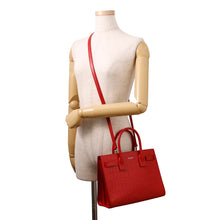 将图像加载到图库查看器中,SAINT LAURENT PARIS Jour 2wayBag Red392032 Embossed Leather