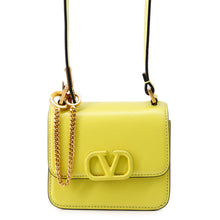 Load image into Gallery viewer, Valentino Garavani V sling Shoulder Bag Yellow Leather