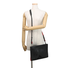 Load image into Gallery viewer, Christian Louboutin Sky Pouch Shoulder Bag Black/Red Sequins Leather