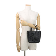 Load image into Gallery viewer, JIMMY CHOO Pegasus 2-way Tote Bag Black Patent Leather Size Mini