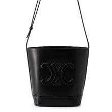 将图像加载到图库查看器中,CELINE Cuir Triomphe bucket bag Black113783DU3 Leather Size Small