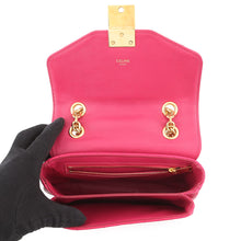 将图像加载到图库查看器中,CELINE C Chain Shoulder Bag Pink188403 Leather Size Small