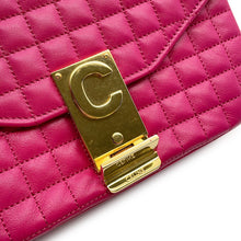 将图像加载到图库查看器中,CELINE C Chain Shoulder Bag Pink188403 Leather Size Small