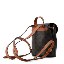 将图像加载到图库查看器中,CELINE Triomphe Bonnie Backpack Tan PVC Leather