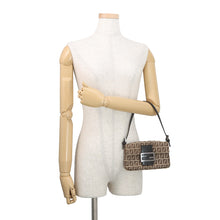 将图像加载到图库查看器中,FENDI Zucchino mamma bucket Beige/Brown8BK005 Canvas Leather Size Mini