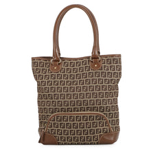 将图像加载到图库查看器中,FENDI Zucchino Tote Bag Khaki/Brown8BH139 Canvas Leather