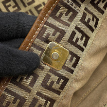 将图像加载到图库查看器中,FENDI Zucchino Tote Bag Khaki/Brown8BH139 Canvas Leather