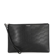 将图像加载到图库查看器中,BALENCIAGA BB Logo Clutch Bag Black717791 Leather