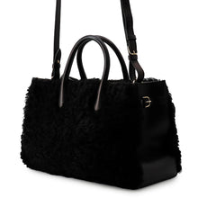 Load image into Gallery viewer, BALENCIAGA PadlockNude Black347235 Fur Leather