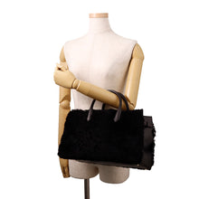 Load image into Gallery viewer, BALENCIAGA PadlockNude Black347235 Fur Leather