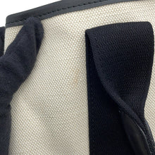 将图像加载到图库查看器中,BALENCIAGA Navy Cabas Tote Bag White/Black339933 Canvas Leather Size S