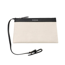 将图像加载到图库查看器中,BALENCIAGA Navy Cabas Tote Bag White/Black339933 Canvas Leather Size S