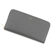 将图像加载到图库查看器中,CELINE Round Zip Long Wallet Gray10B553BEL Leather