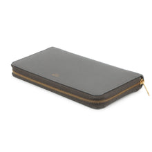 将图像加载到图库查看器中,CELINE Round Zip Long Wallet Gray10B553BEL Leather