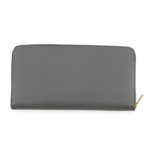 将图像加载到图库查看器中,CELINE Round Zip Long Wallet Gray10B553BEL Leather