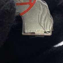 将图像加载到图库查看器中,HERMES Quadrije Horse TwillyRing Brown/Silverv Metal