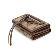 Load image into Gallery viewer, GUCCI The Hacker Compact Wallet Brown/Beige681708 Canvas/Leather