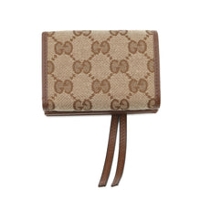将图像加载到图库查看器中,GUCCI The Hacker Compact Wallet Brown/Beige681708 Canvas/Leather