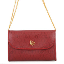 Load image into Gallery viewer, Dior Trotter Chain Shoulder Bag Red Leather
