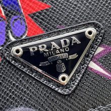 将图像加载到图库查看器中,PRADA Frankenstein Shoulder Pouch Black/Purple2ZH068 Saffiano Leather
