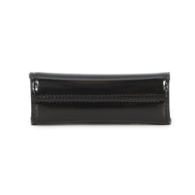 将图像加载到图库查看器中,Ferragamo Gancini Chain Pouch Black213984 Patent Leather