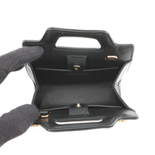 将图像加载到图库查看器中,Ferragamo Gancini Chain Pouch Black213984 Patent Leather