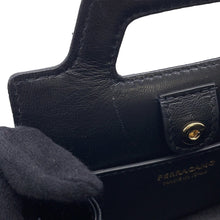 将图像加载到图库查看器中,Ferragamo Gancini Chain Pouch Black213984 Patent Leather