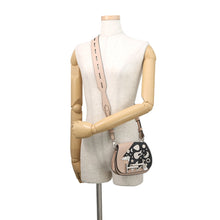 将图像加载到图库查看器中,TOD’S Double-T Shoulder Bag Jasmin Flower/Black/White Leather Rhinestone