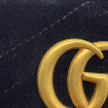 Load image into Gallery viewer, GUCCI GG Marmont Crossbody Bag Black/Pink476434 493075 Leather Velour