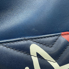 Load image into Gallery viewer, GUCCI GG Marmont Ghost Shoulder Bag Blue443499 Leather