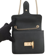 Load image into Gallery viewer, GUCCI Interlocking G ChainShoulder Bag Black510304 527620 Leather