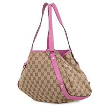 Load image into Gallery viewer, GUCCI Abbey Beige/Pink130736 GG Canvas Leather
