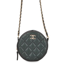 Load image into Gallery viewer, CHANEL Round Mini Classic Chain Shoulder MetalicGrayAP0245 Caviar Leather