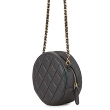 Load image into Gallery viewer, CHANEL Round Mini Classic Chain Shoulder MetalicGrayAP0245 Caviar Leather
