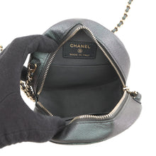 Load image into Gallery viewer, CHANEL Round Mini Classic Chain Shoulder MetalicGrayAP0245 Caviar Leather