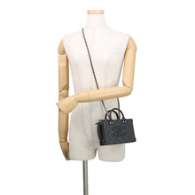 将图像加载到图库查看器中,CHANEL Matelasse Trunk Vanity Chain Shoulder BlackAS3344 Leather